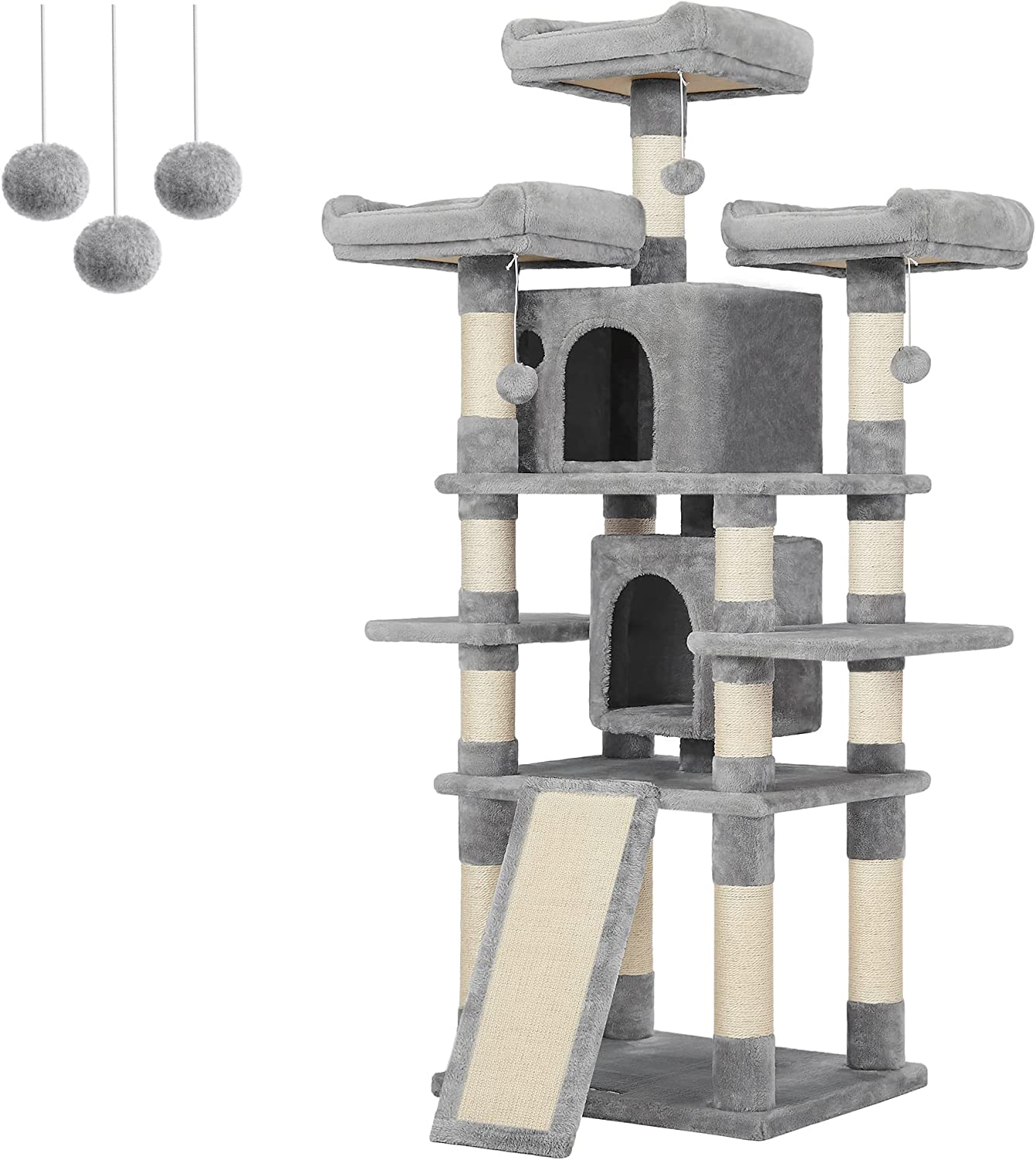 67-Inch Multi-Level Cat Tree for Maine Coons